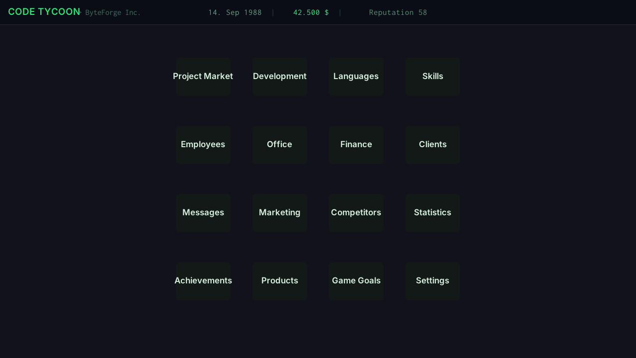 Code Tycoon  - Desktop view